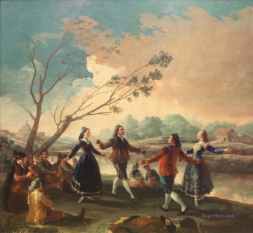  Banks Painting - Dance of the Majos at the Banks of Manzanares Francisco de Goya